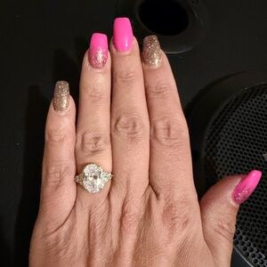 GRA Moissanite Size 7 Ring NEW